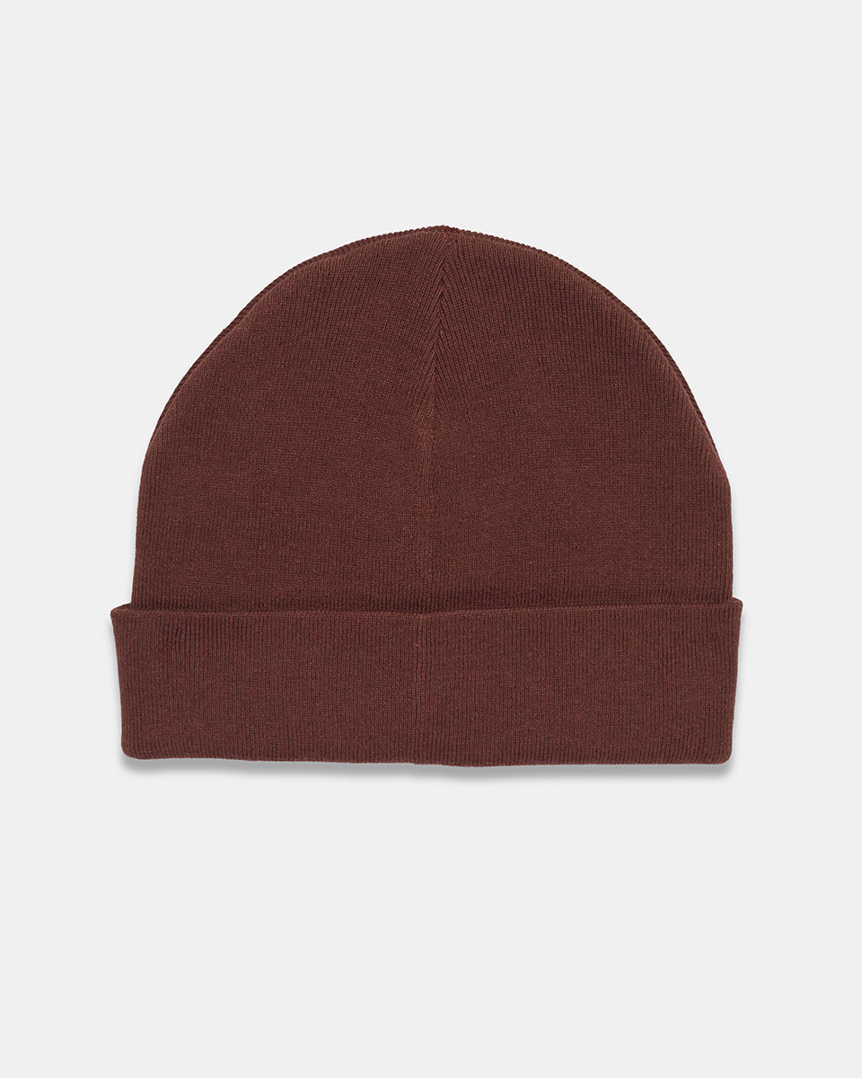 Tentree Juniper Cork Patch Beanie - Deep Mahogany Cork Patch