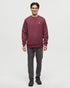 Tentree Men's Quilted Reynard Crew - Deep Burgundy Heather