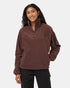 Tentree Women's Recycled MicroFleece 1/4 Snap - Deep Mahogany