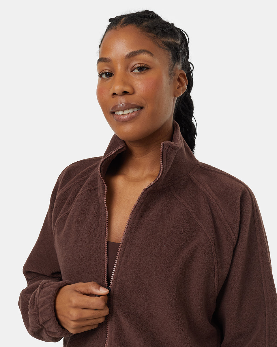 Tentree Women's Palisade Full Zip - Deep Mahogany