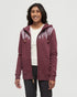 Tentree Women's Juniper Zip Hoodie - Deep Burgundy Heather White