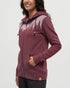 Tentree Women's Juniper Zip Hoodie - Deep Burgundy Heather White