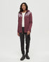 Tentree Women's Juniper Zip Hoodie - Deep Burgundy Heather White