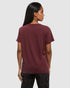Tentree Women's Fernleaf Ten T-Shirt - Deep Burgundy Brushed Nickel