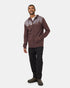 Tentree Men's Juniper Zip Hoodie - Deep Mahogany Heather White