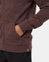 Tentree Men's Juniper Zip Hoodie - Deep Mahogany Heather White