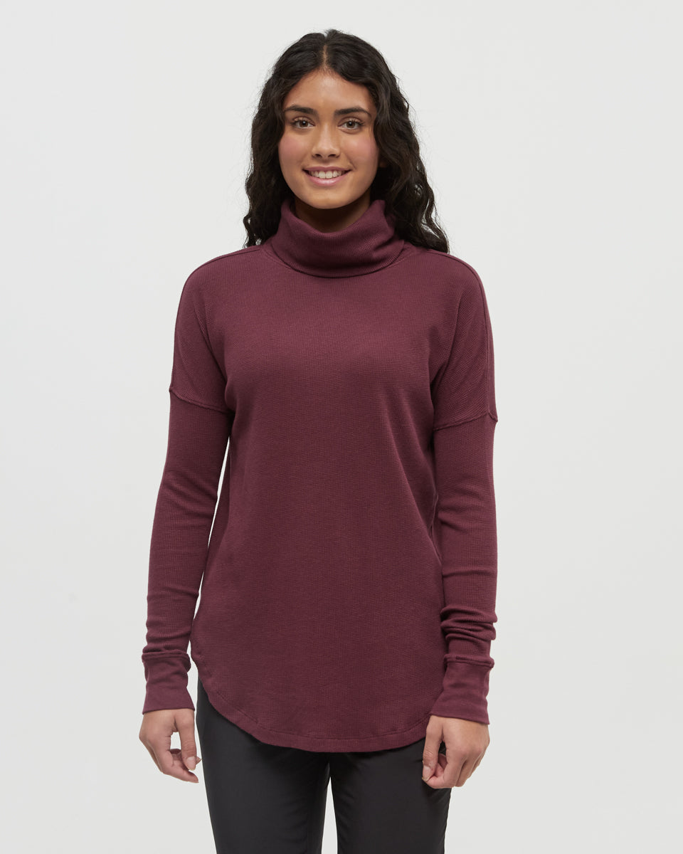 Tentree Women's Highwood Turtleneck - Deep Burgundy
