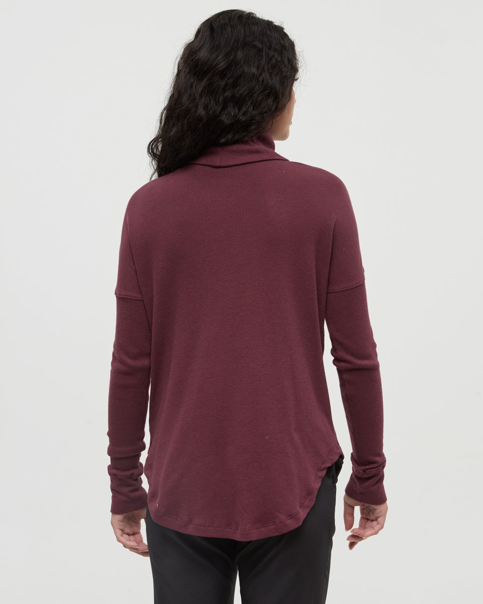 Tentree Women's Highwood Turtleneck - Deep Burgundy