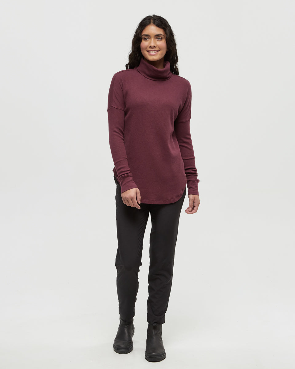 Tentree Women's Highwood Turtleneck - Deep Burgundy