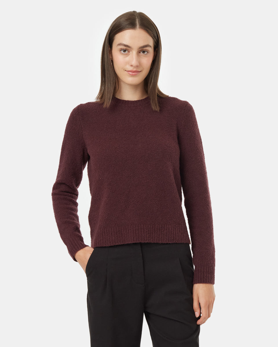 Tentree Women's Highline Fuzzy Crew Sweater - Mulberry