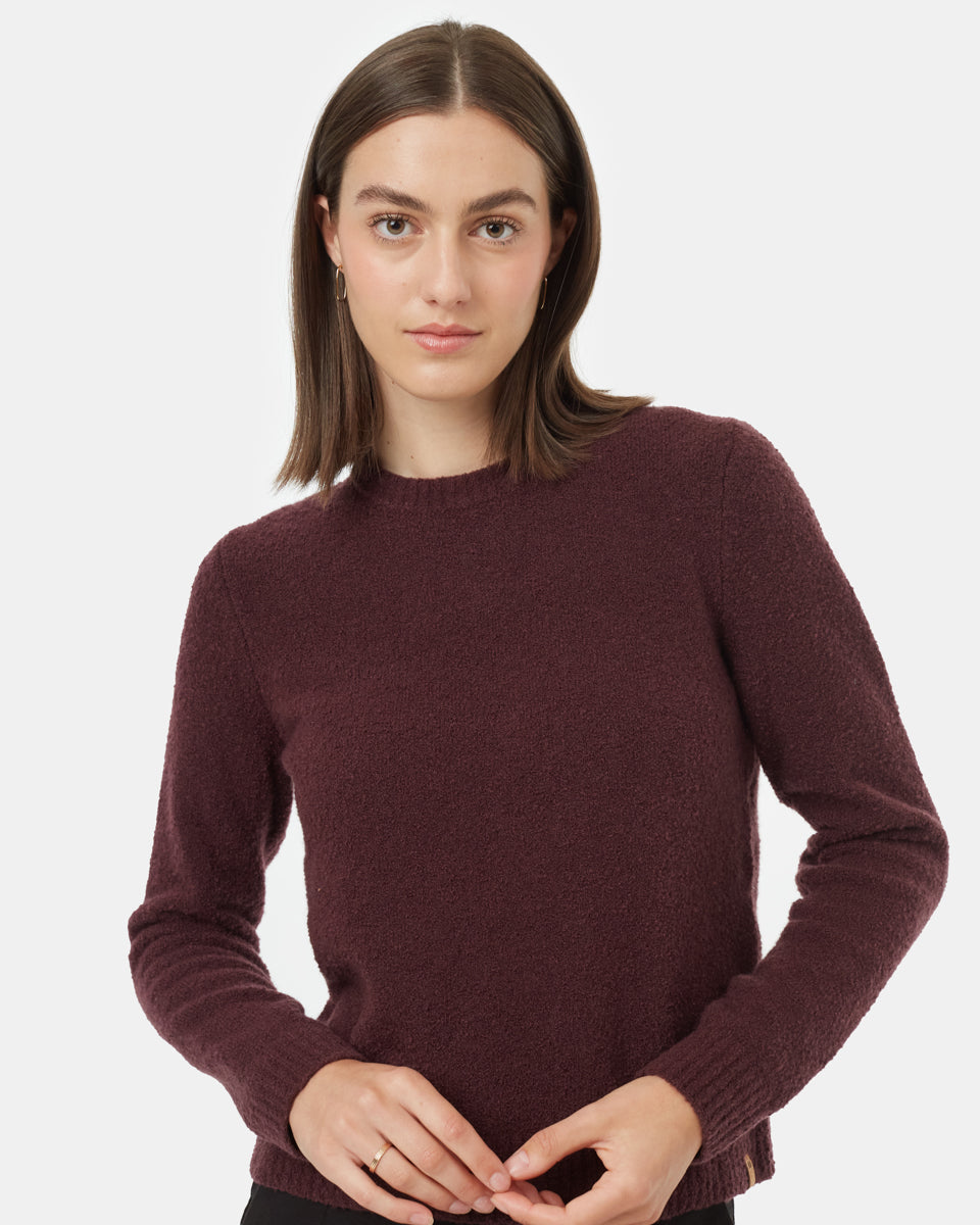 Tentree Women's Highline Fuzzy Crew Sweater - Mulberry