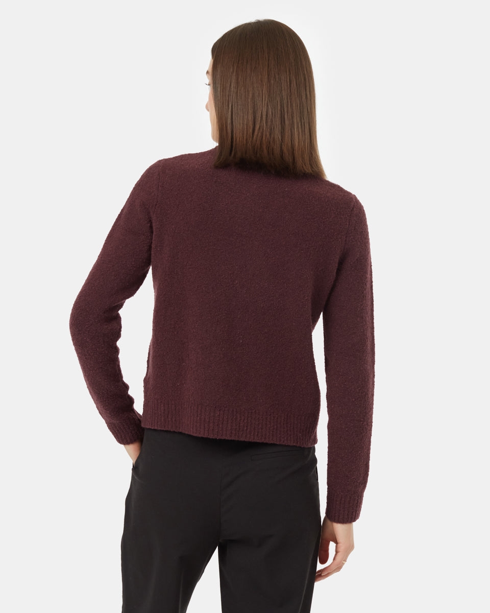 Tentree Women's Highline Fuzzy Crew Sweater - Mulberry
