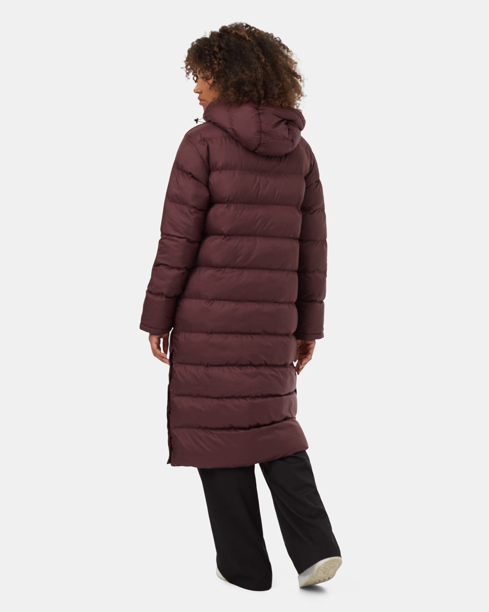 Tentree Women's Lookout Long Puffer - Mulberry