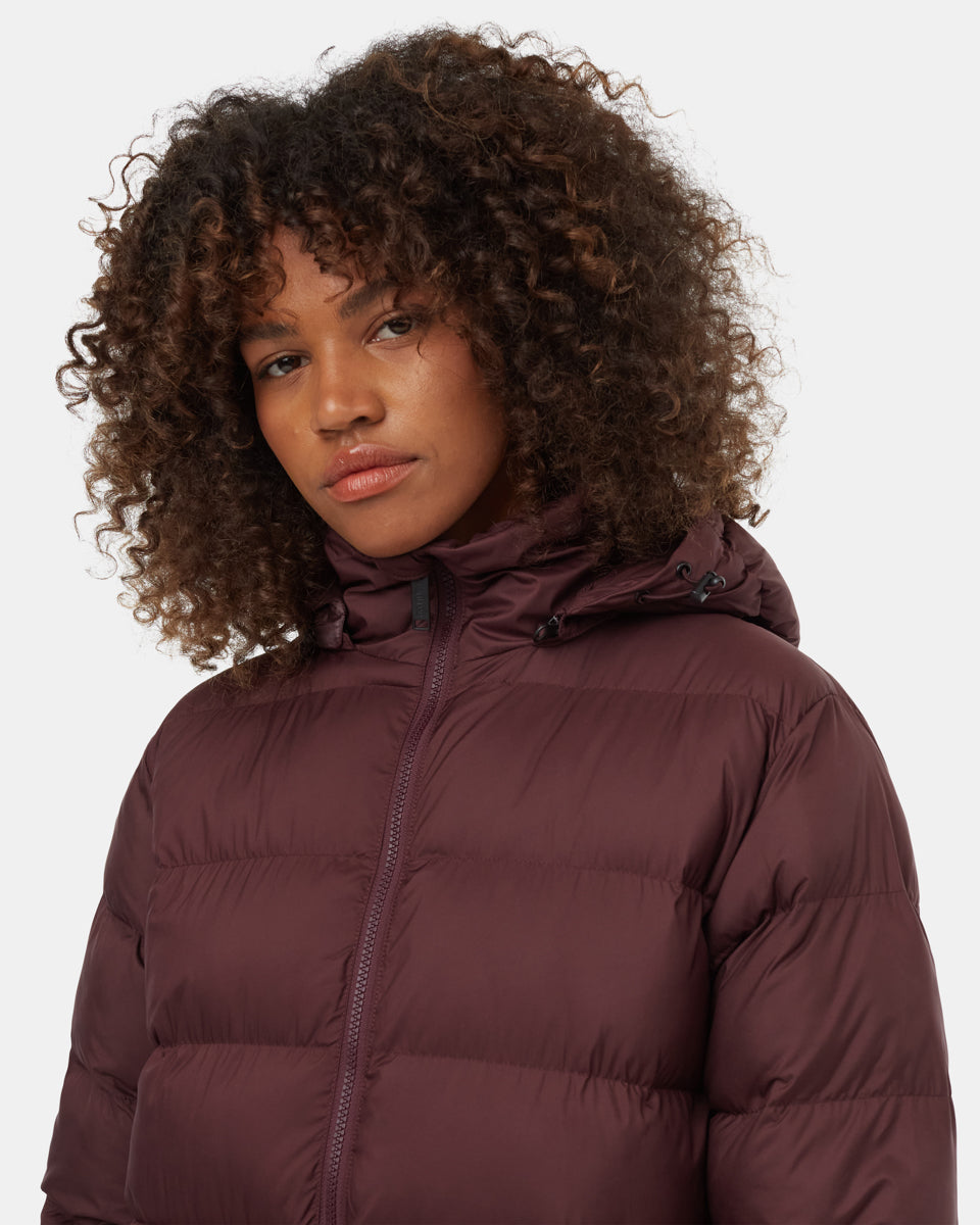 Tentree Women's Lookout Long Puffer - Mulberry