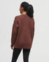 Tentree Women's Highline Oversized Button Cardigan - Deep Mahogany Heather