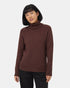 Tentree Women's Highline Wool Turtleneck Sweater - Deep Mahogany Heather