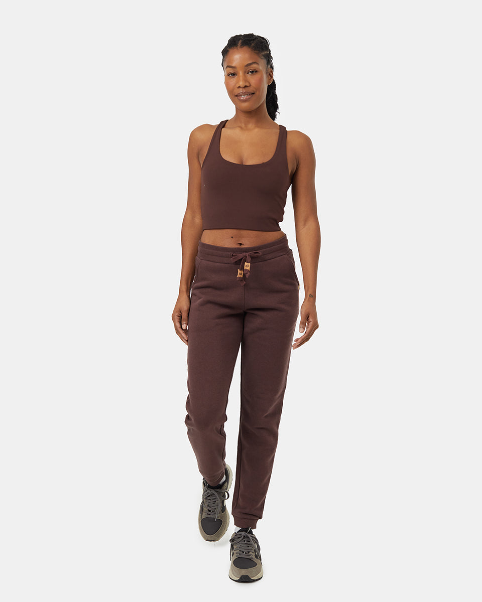 Tentree Women's TreeFleece Bamone Sweatpant - Deep Mahogany