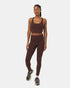 Tentree Women's InMotion Longline Active Bra - Deep Mahogany