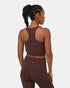 Tentree Women's InMotion Longline Active Bra - Deep Mahogany