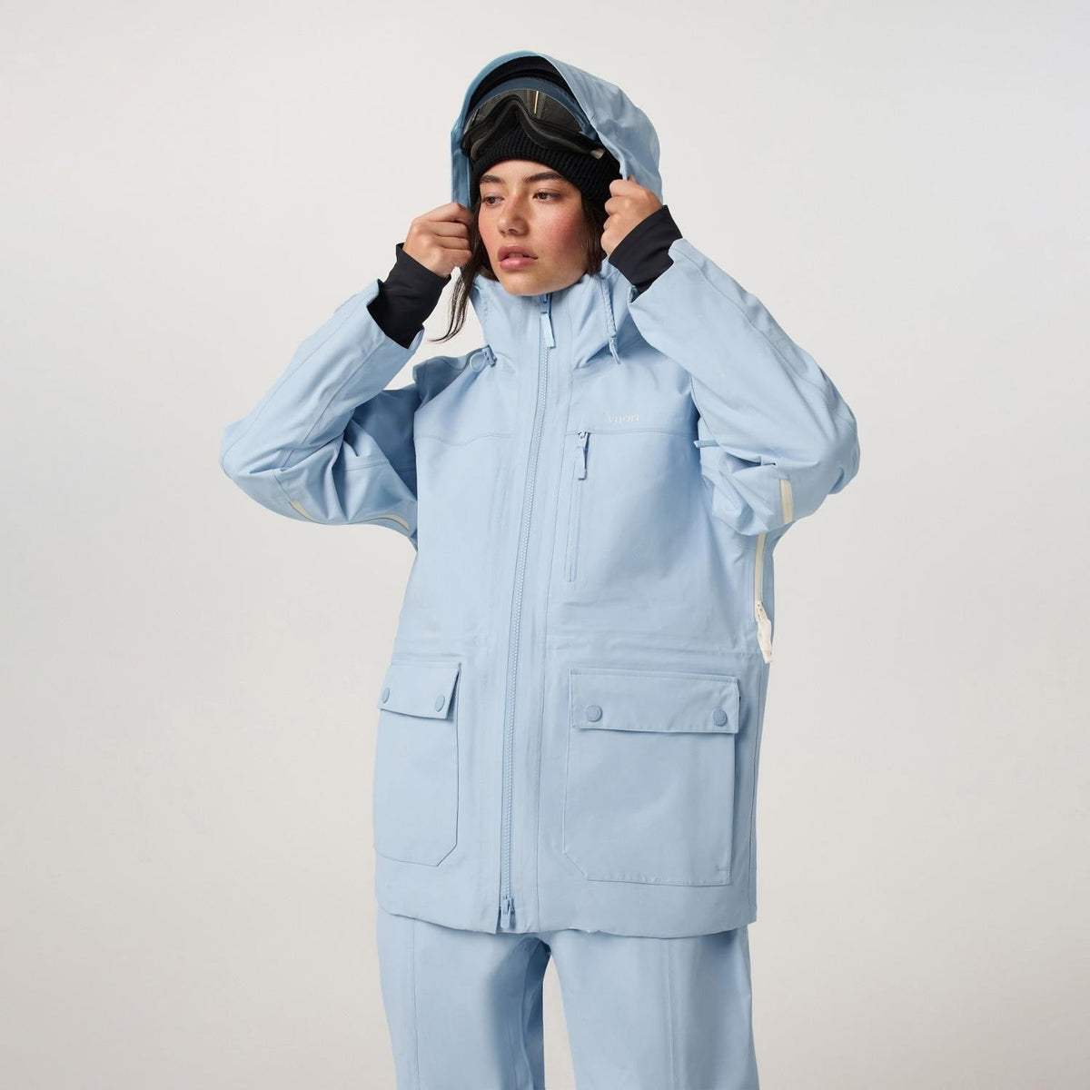 Vuori Taika Shell Jacket - Women's - Crystal Blue - detail