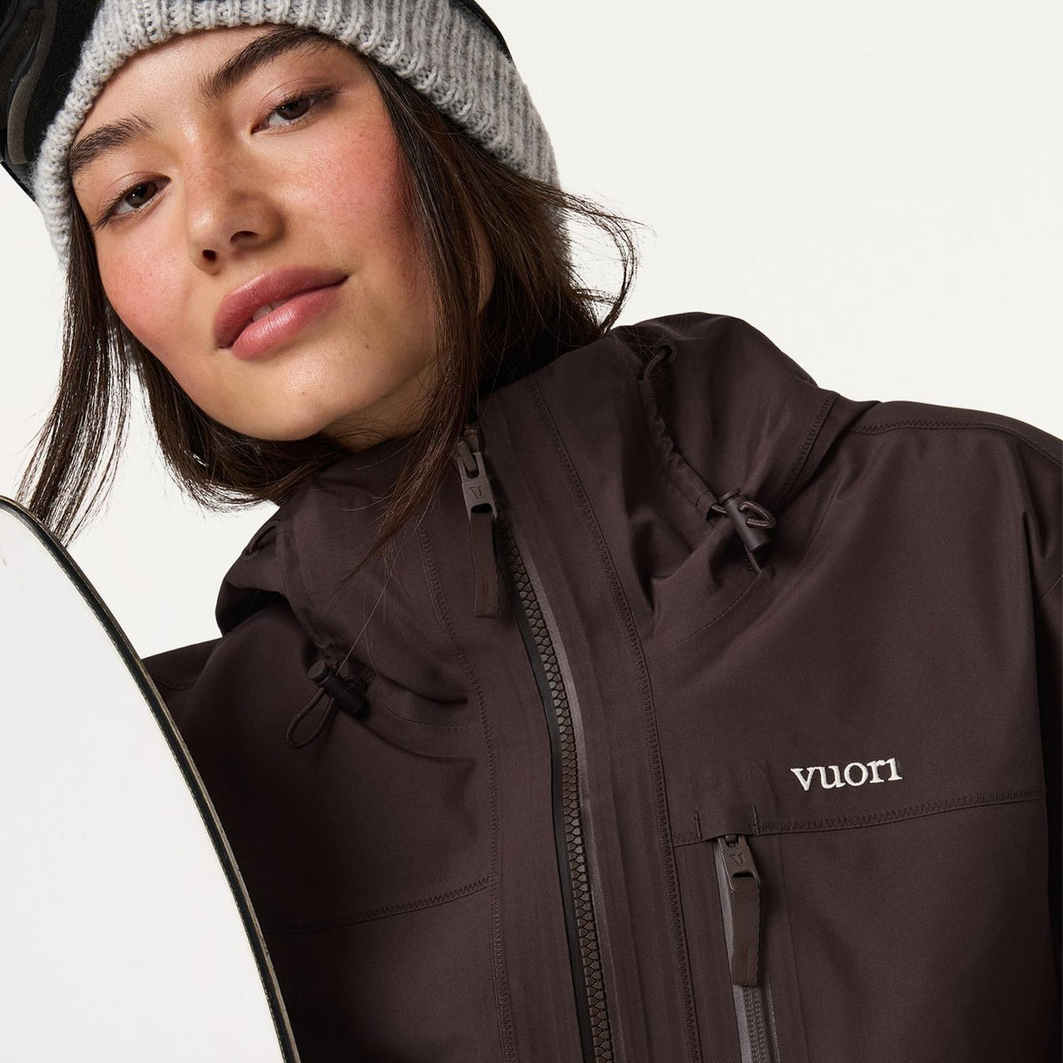 Vuori Taika Shell Jacket - Women's - French Roast - detail