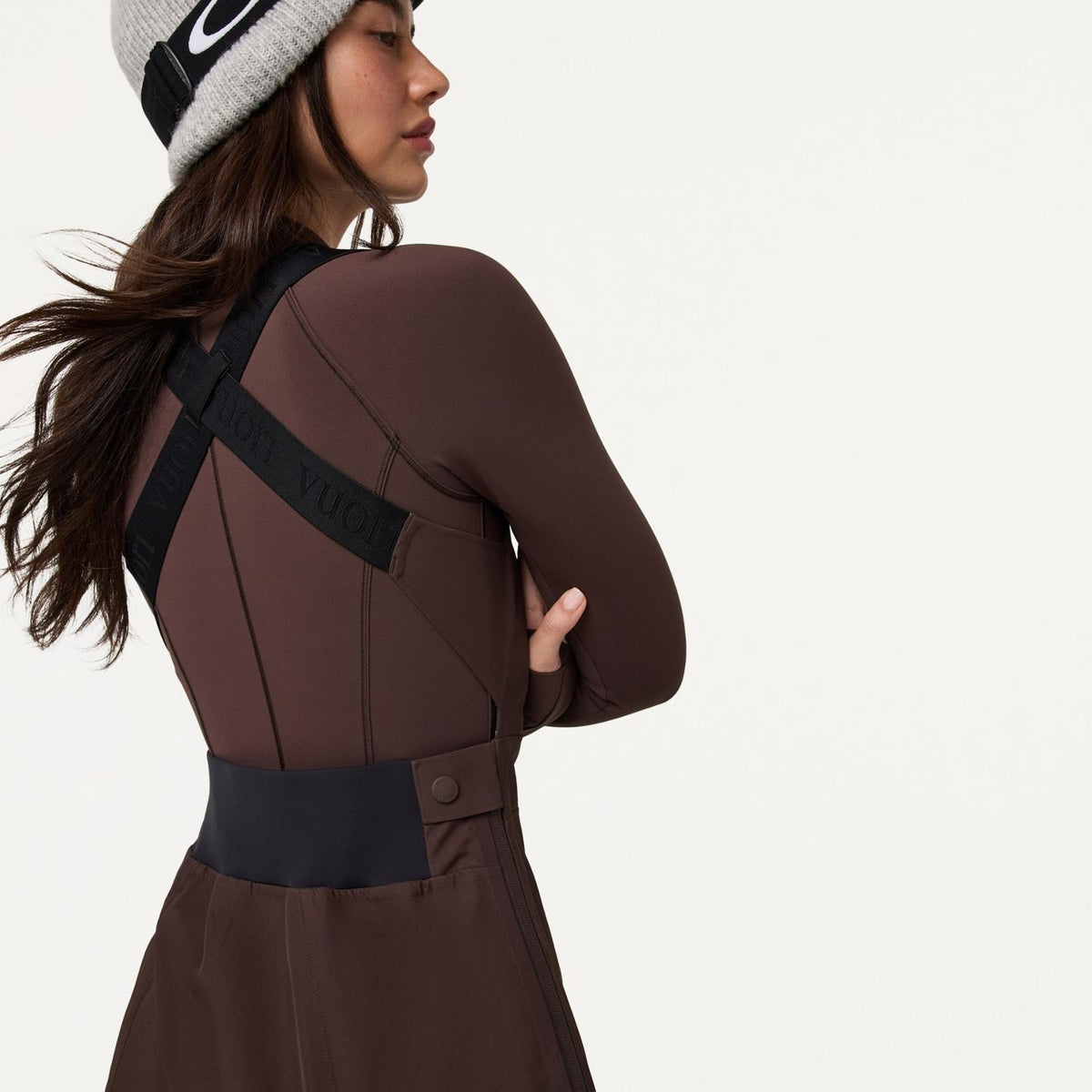 Vuori Taika Shell Bib Pants - Women's - French Roast - detail
