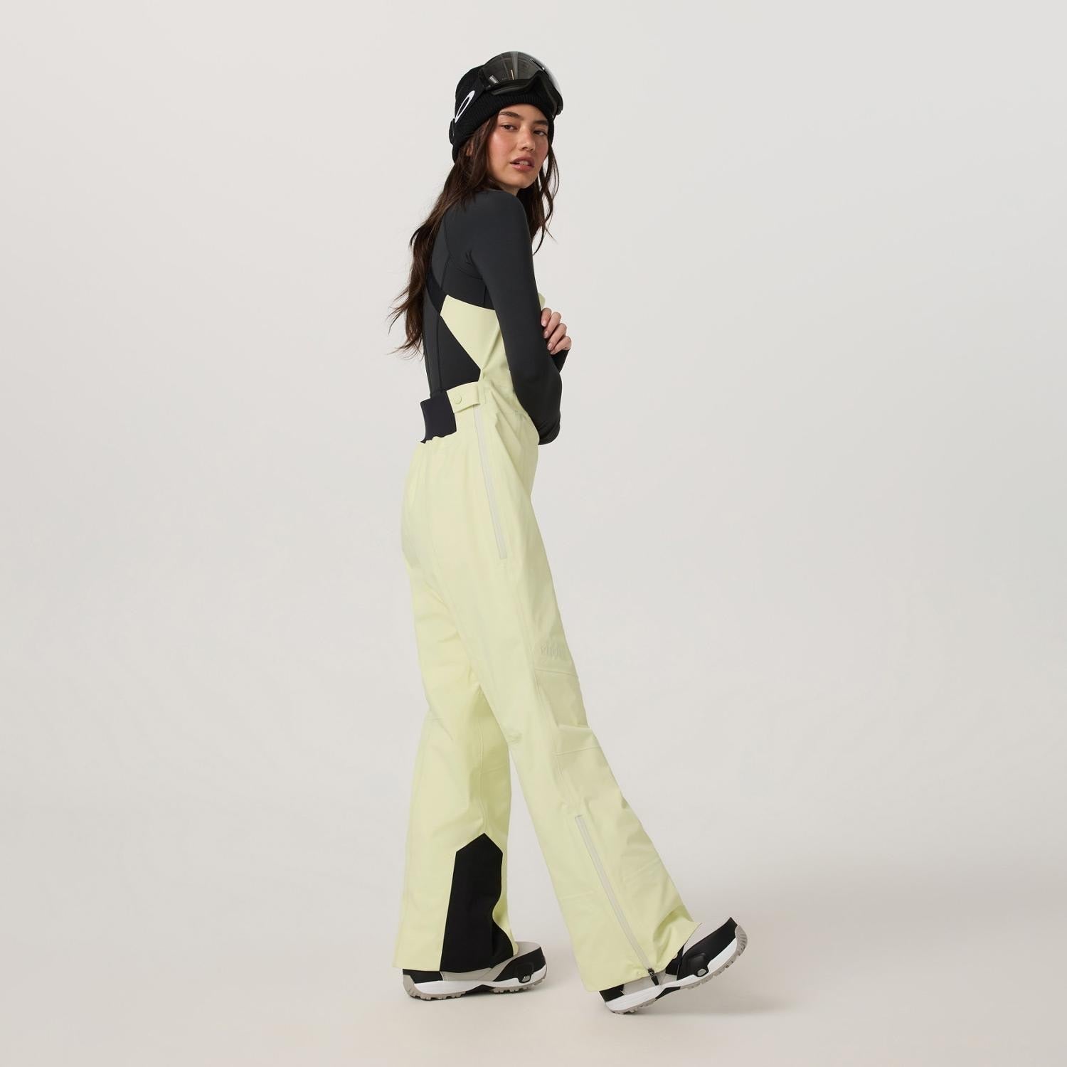 Vuori Taika Shell Bib Pants - Women's - Lemon Chiffon - detail