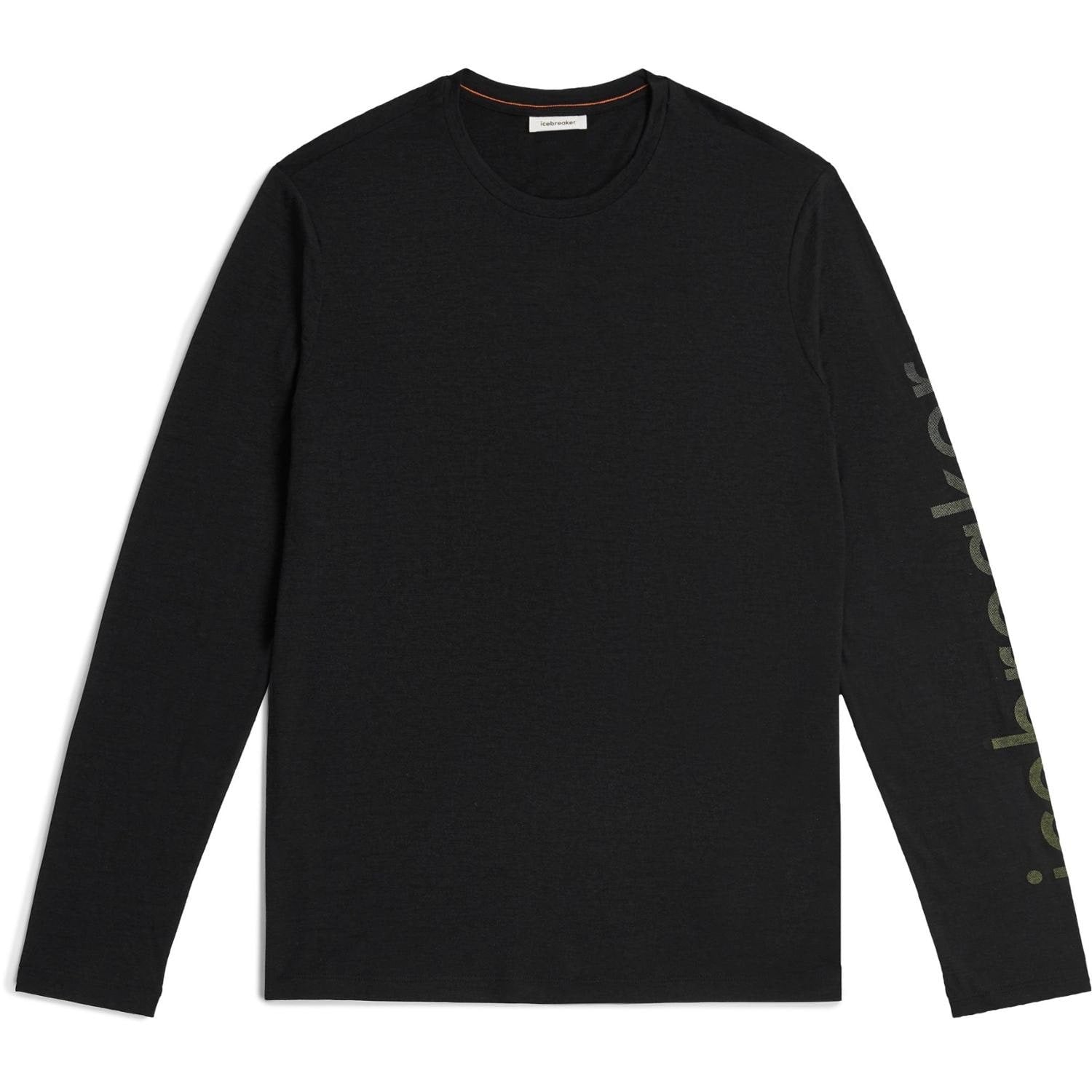 Icebreaker Merino 150 Tech Lite Long-Sleeve T-Shirt IB Vertical - Men's - Black