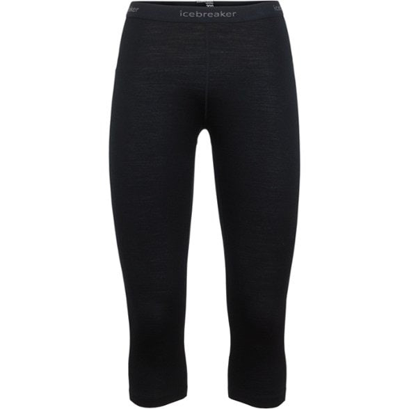 Icebreaker Merino 200 Oasis 3/4 Base Layer Leggings - Women's - Black