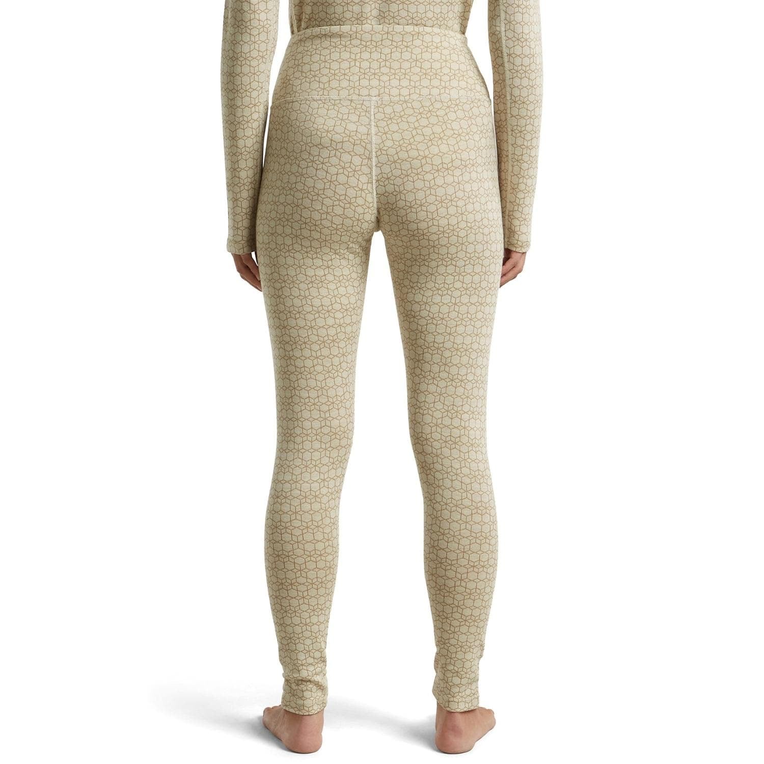 Icebreaker Merino 260 Vertex High-Rise Alpine Geo Base Layer Leggings - Women's - Undyed/Cumin/J