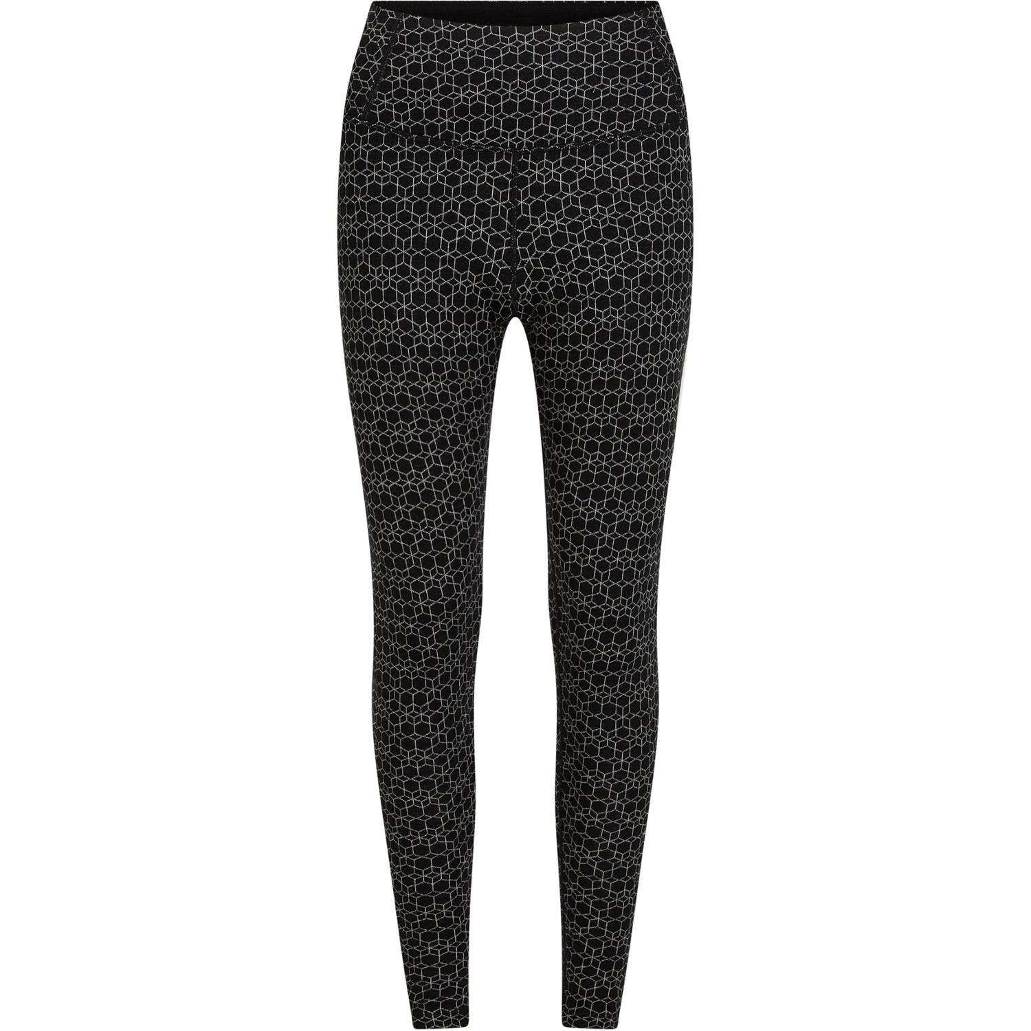 Icebreaker Merino 260 Vertex High-Rise Alpine Geo Base Layer Leggings - Women's - Black/Snow/J