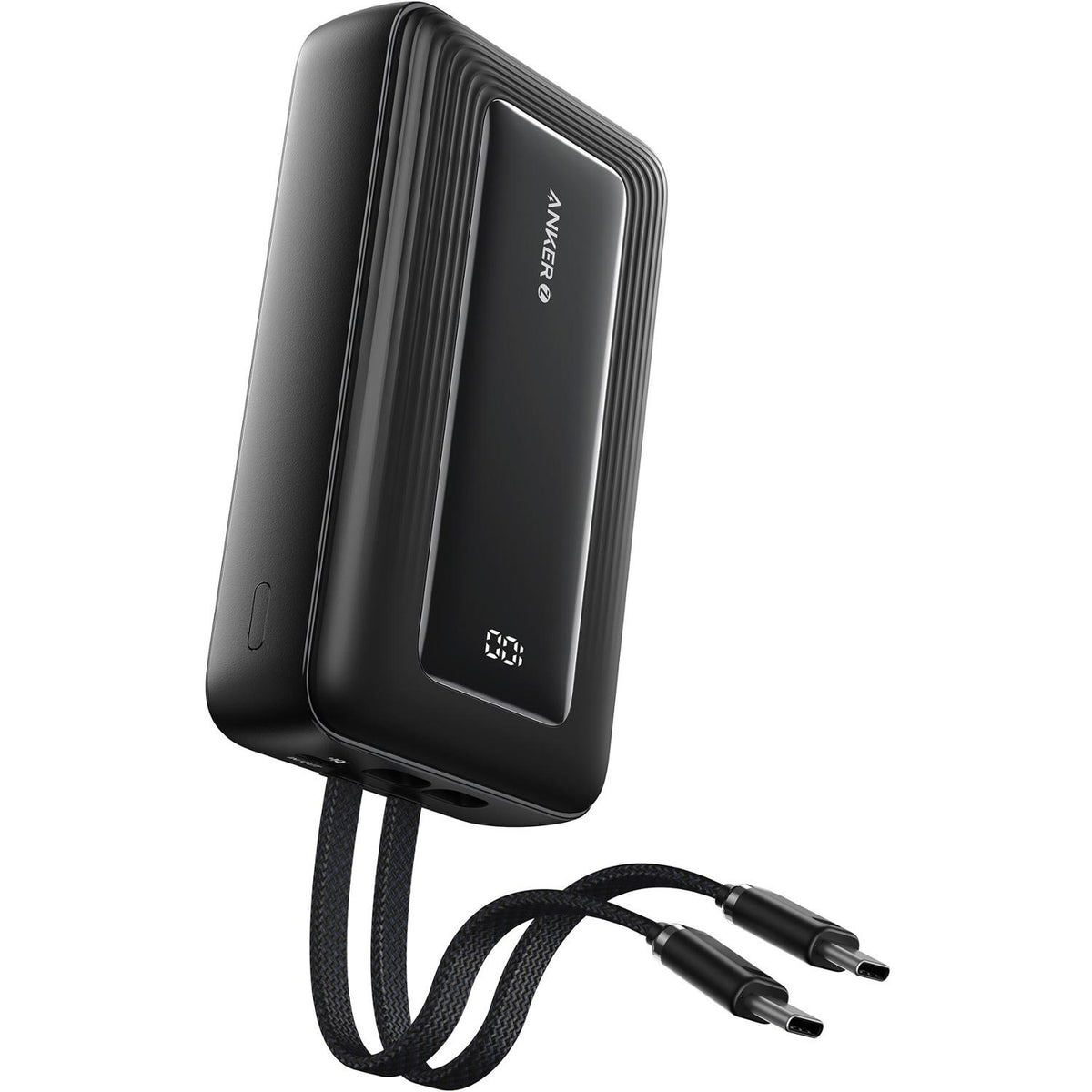Anker Zolo Power Bank (20K, 45W, Built-In Dual USB-C Cables) - Black - detail