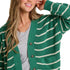 Toad&Co Bianca Shaker Cardigan - Women's - Palm Stripe - detail