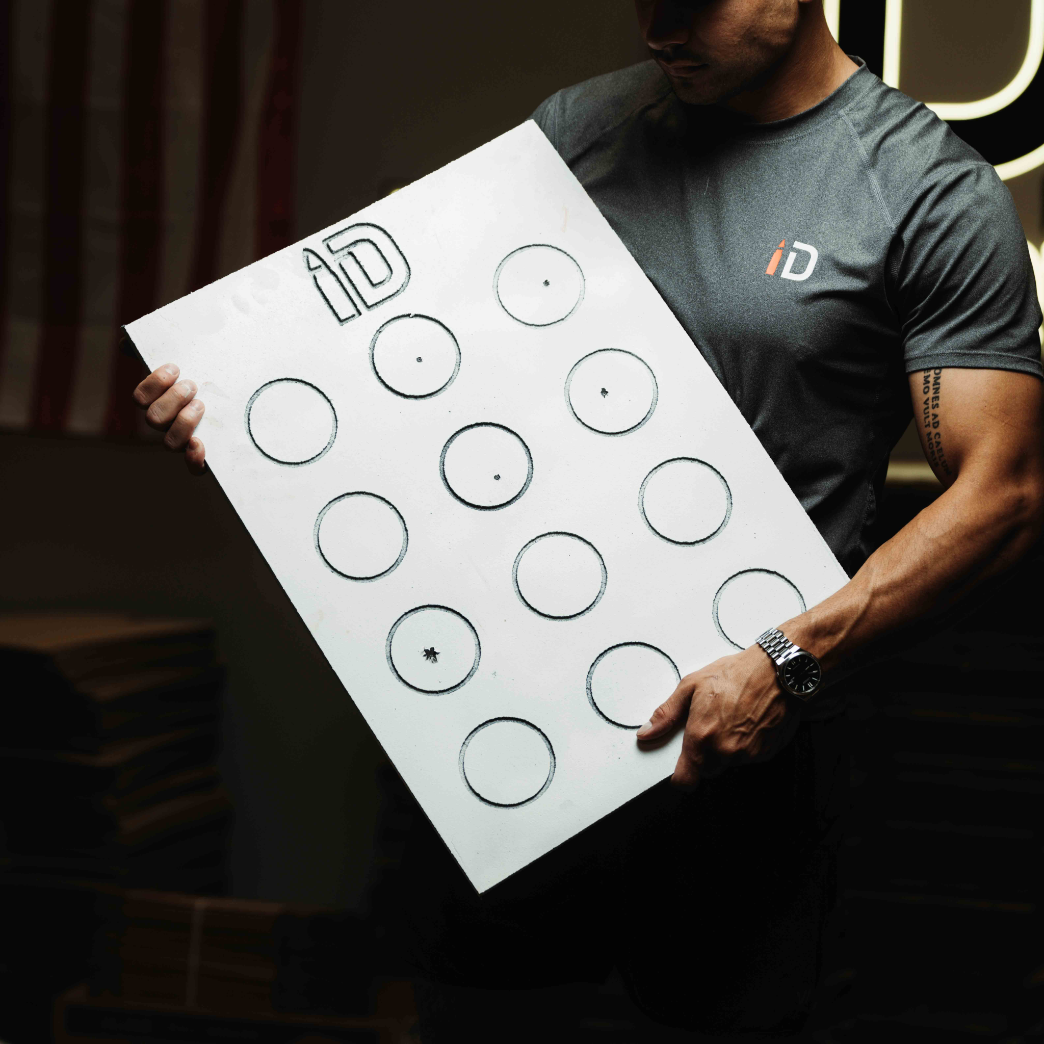Circle Drill Infinity Target with Stencil
