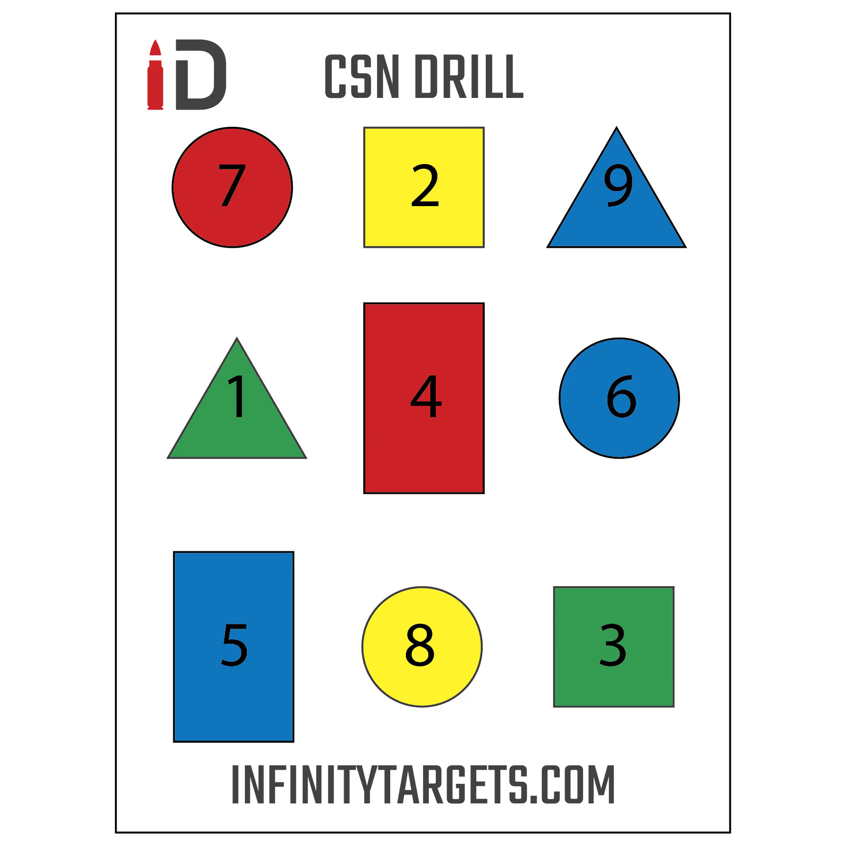 Infinity Targets CSN Drill Sheet (18"x24")