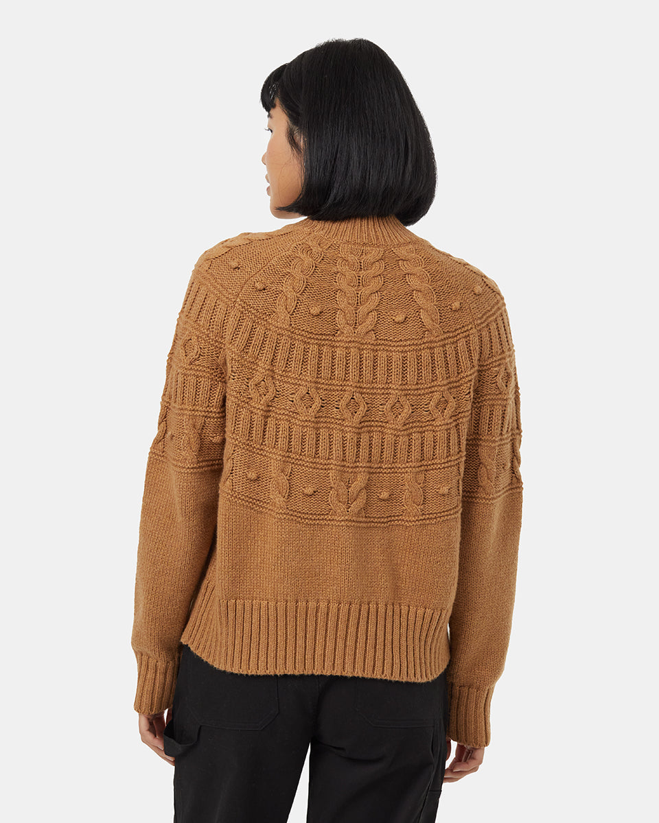 Tentree Women's Colson Sweater - Camel Heather