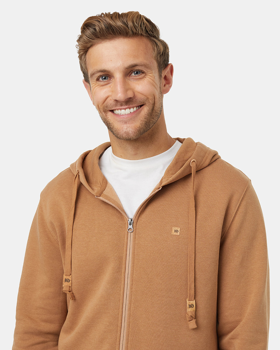 Tentree Men's Reynard Zip Hoodie - Camel