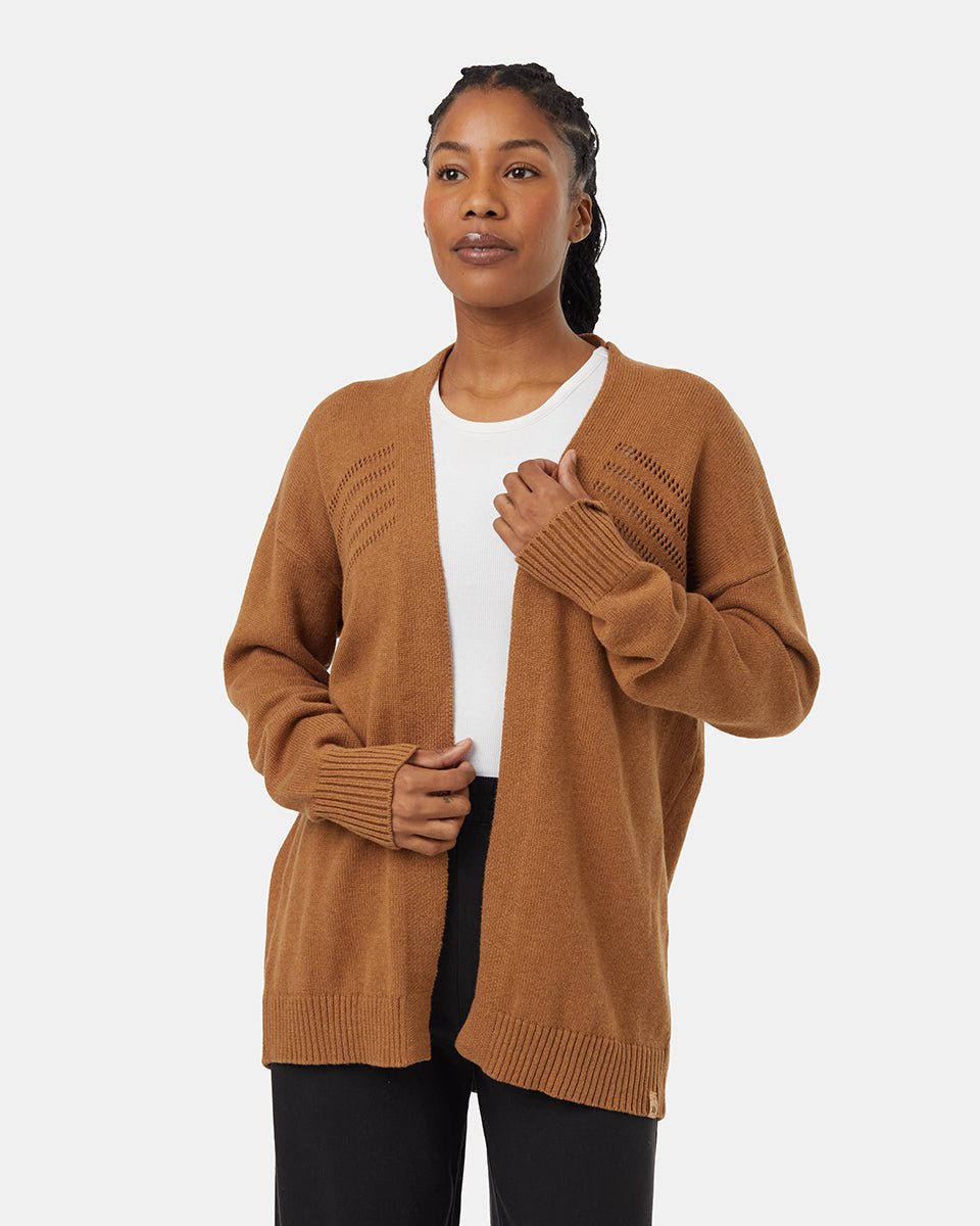 Tentree Women's Prairies Cardigan - Camel Heather
