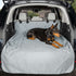 Grey 4Knines SUV cargo liner with a dog