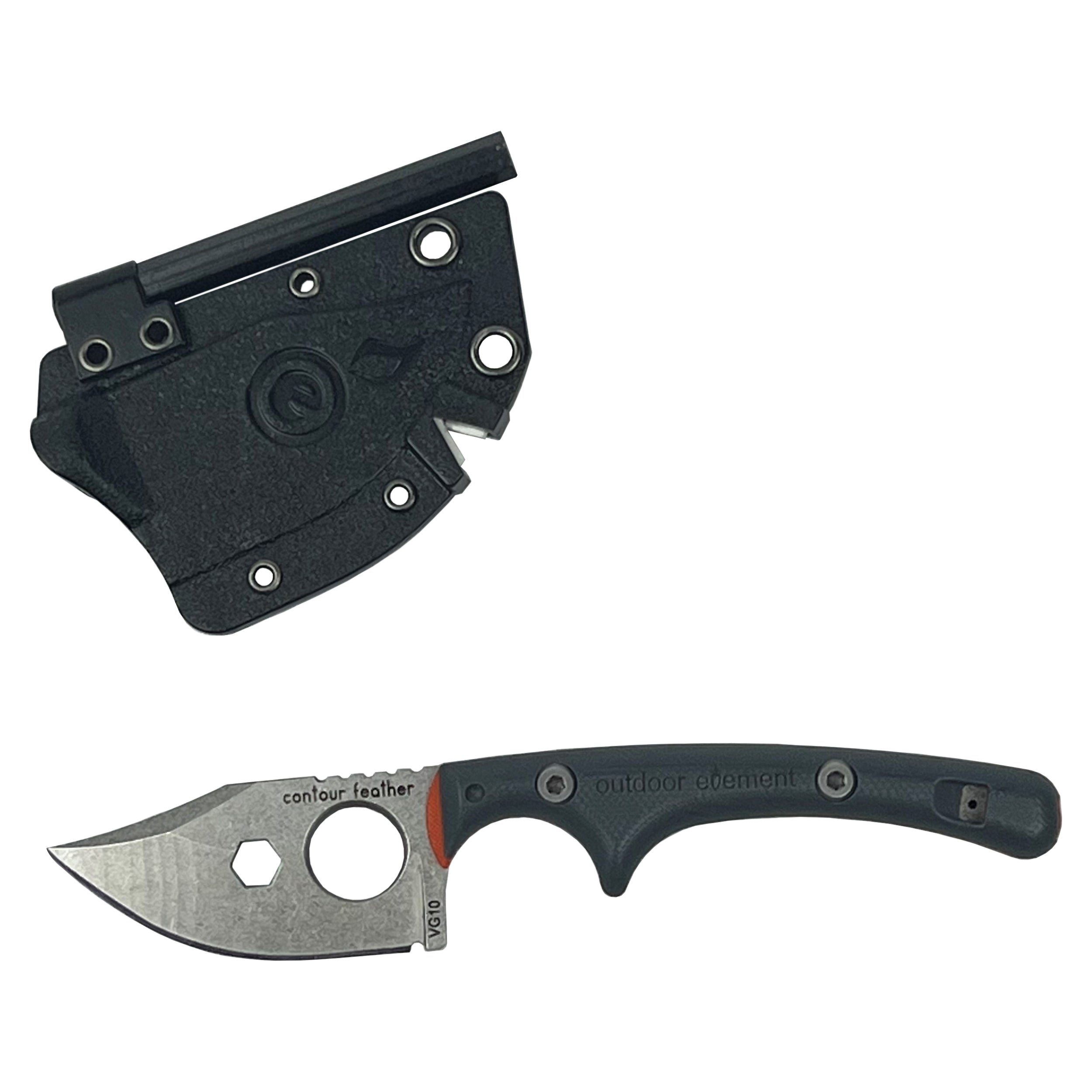 Outdoor Element Contour Feather Adventure Survival Knife