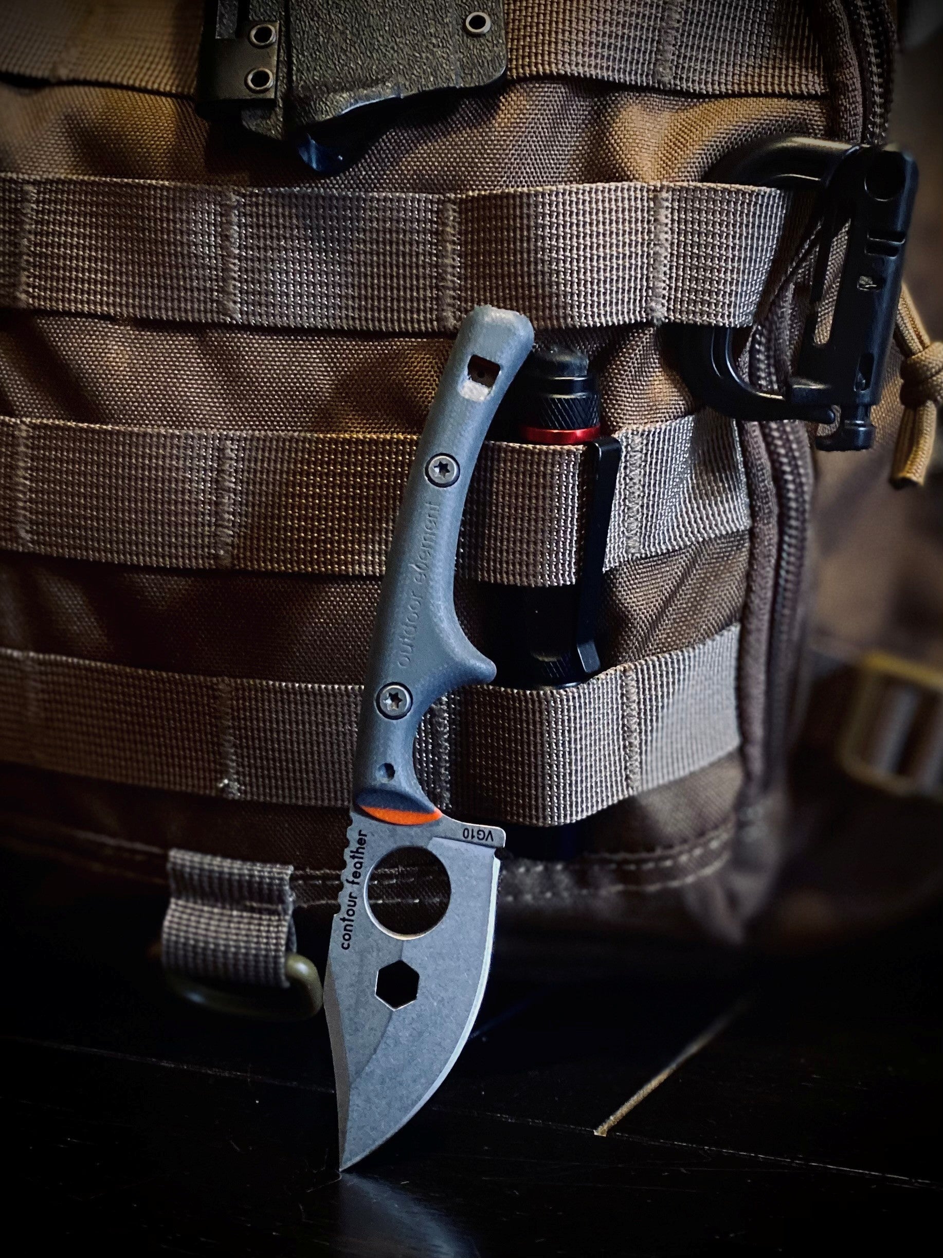 Outdoor Element Contour Feather Adventure Survival Knife