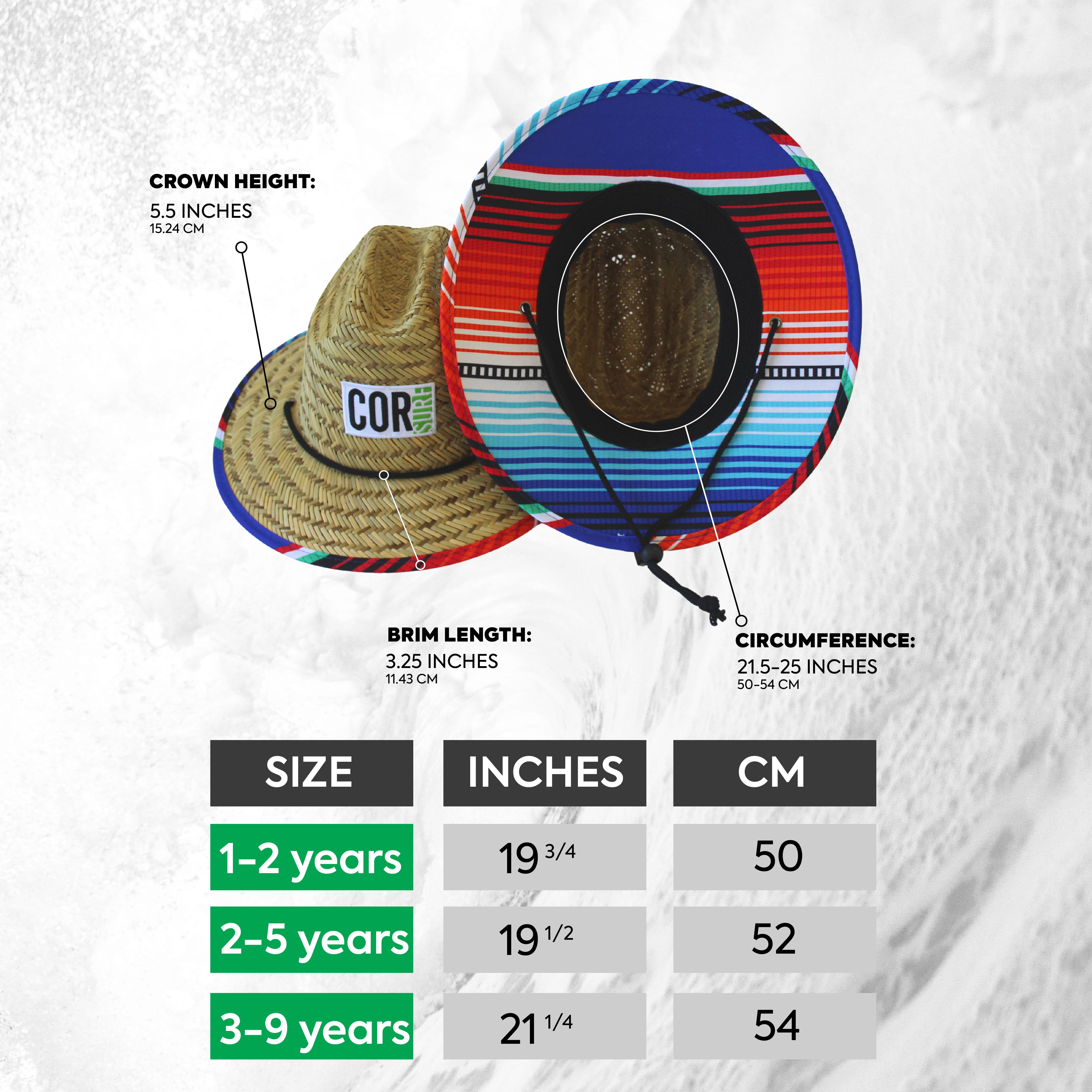 COR Surf Kids Straw Hat for Boys and Girls - Patriotic — view 4