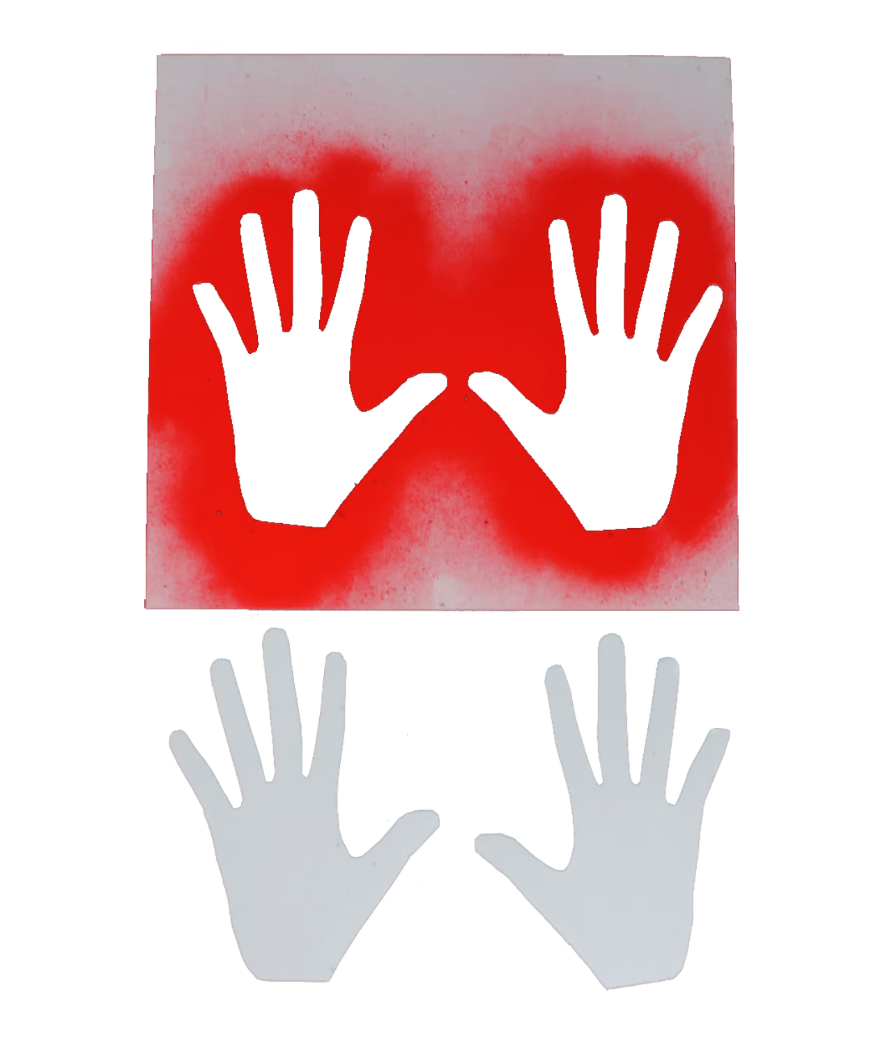 Infinity Targets Hands Stencil