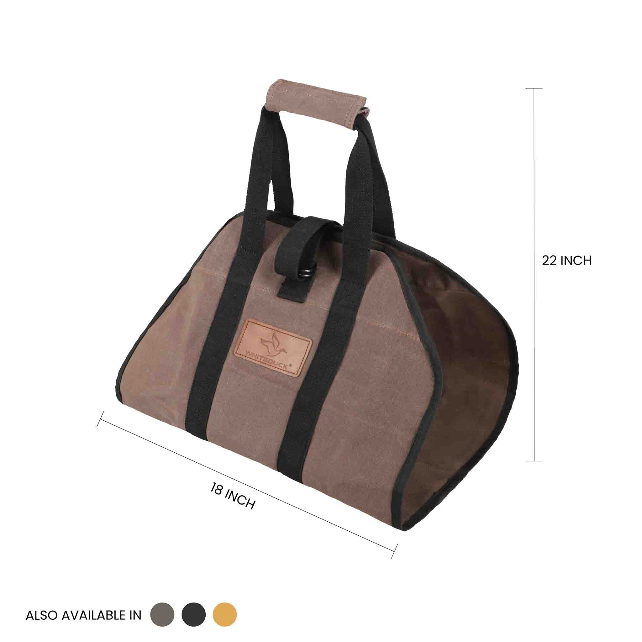 White Duck Diamond Shape Canvas Firewood Log Carriers
