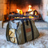White Duck Diamond Shape Canvas Firewood Log Carriers