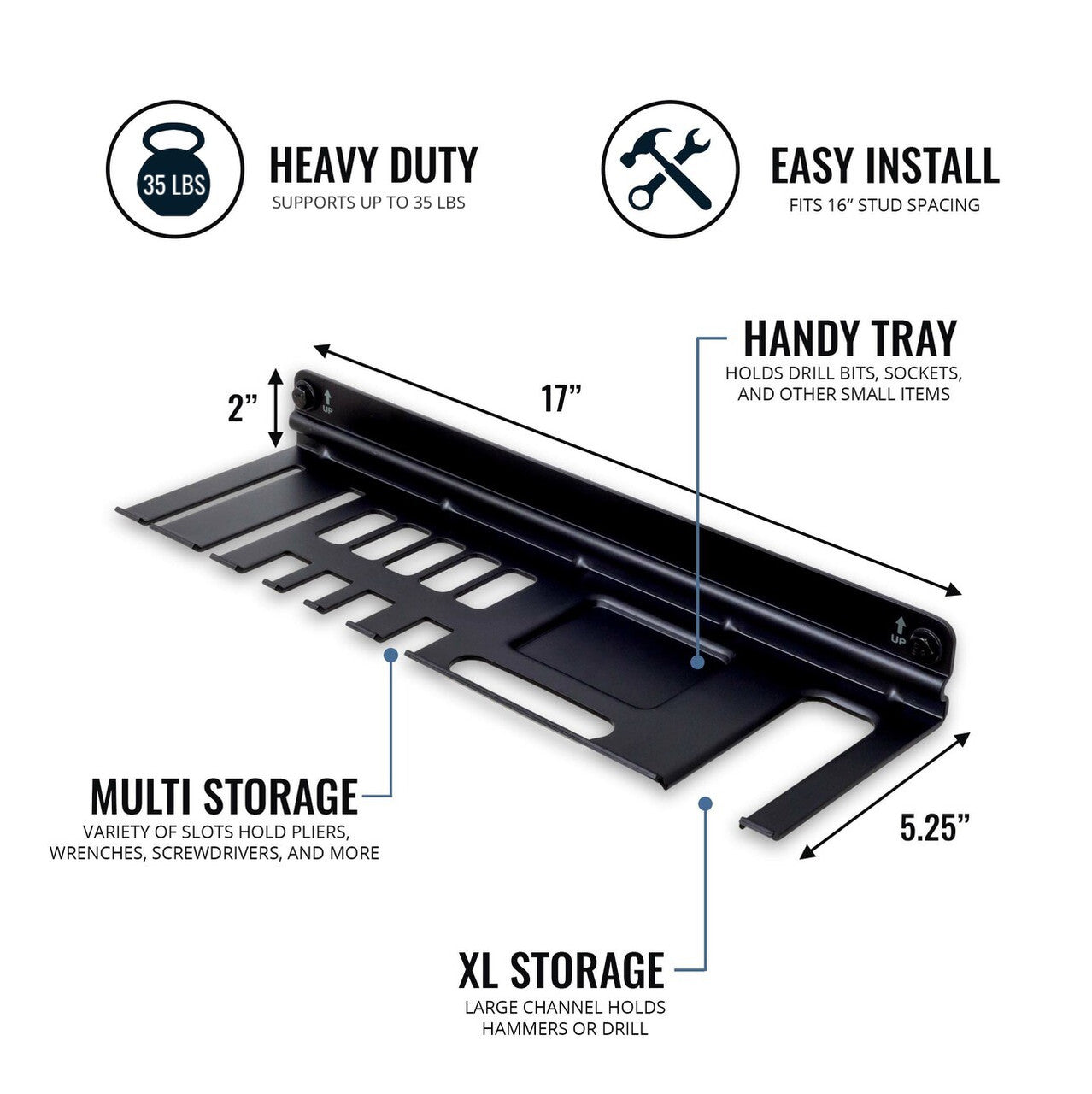 E-Tool Hand Tool Organizer | Holds 35 lbs - product view 4