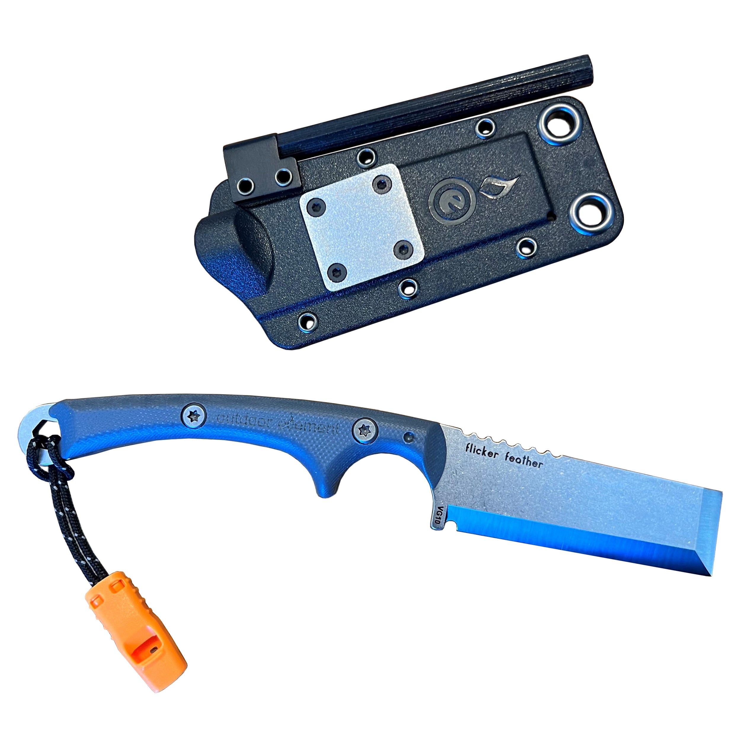 Outdoor Element Flicker Feather Survival EDC Chisel Blade