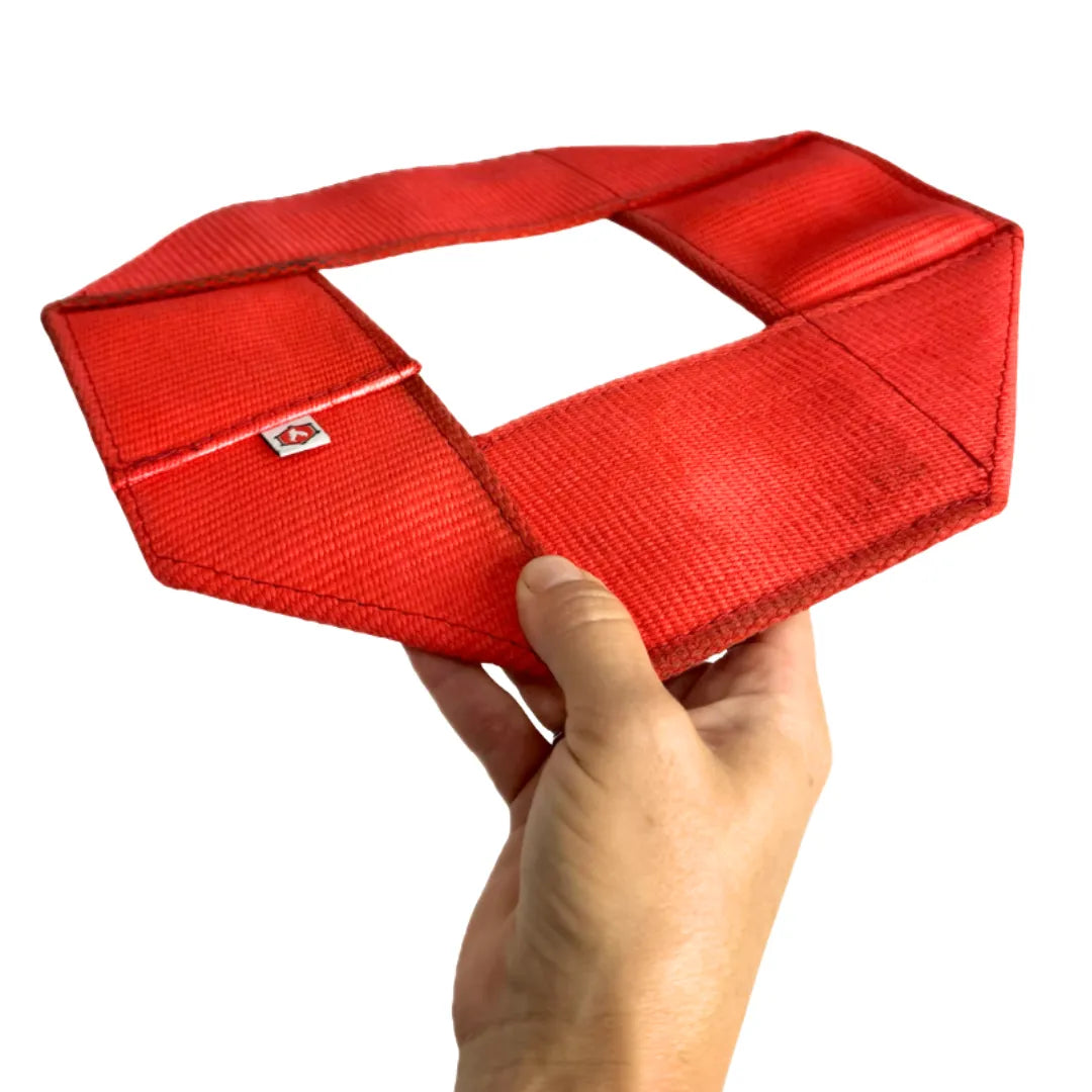 Recycled Firefighter Fire Hose Dog Frisbee — product view 8