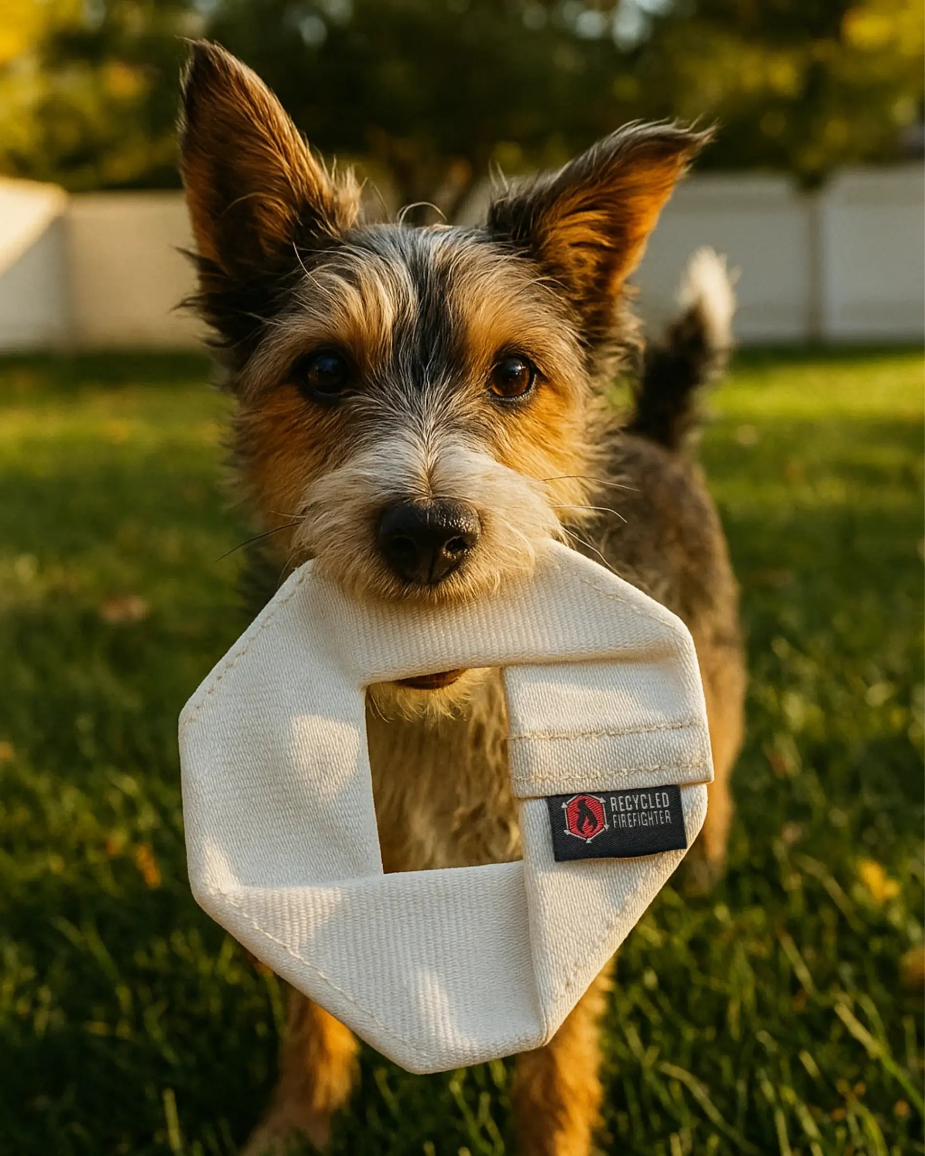 Recycled Firefighter Fire Hose Dog Frisbee JR. — product view 3