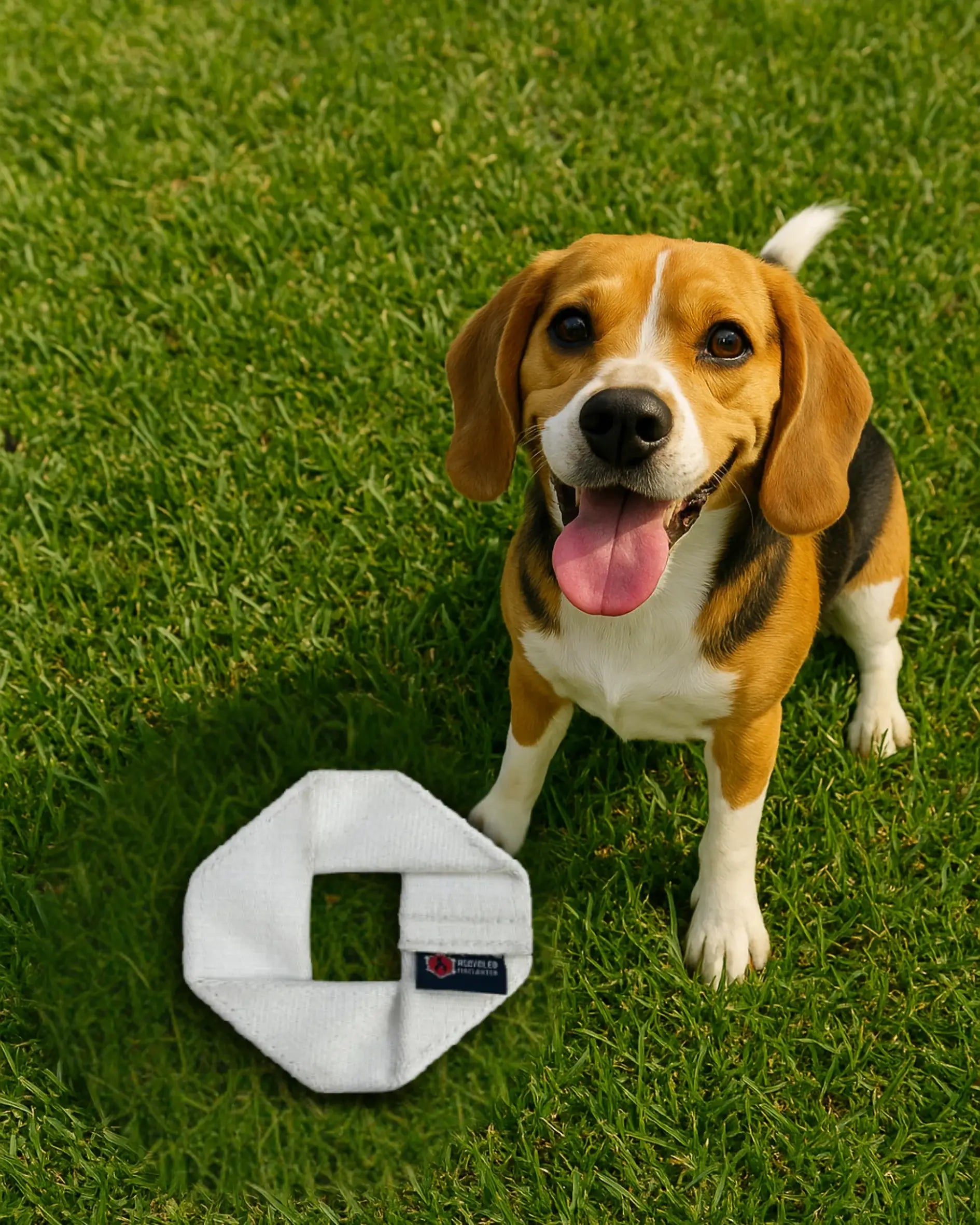 Recycled Firefighter Fire Hose Dog Frisbee JR. — product view 4